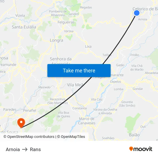 Arnoia to Rans map