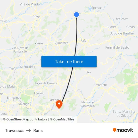 Travassos to Rans map