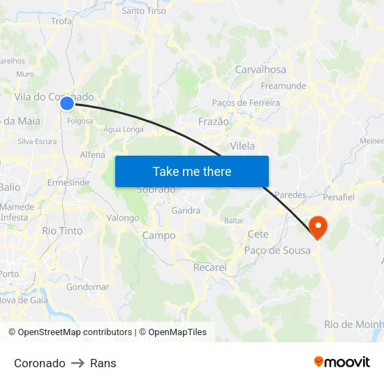 Coronado to Rans map