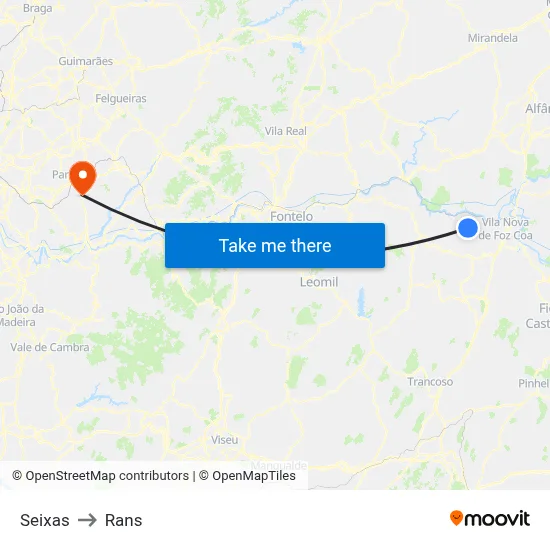 Seixas to Rans map