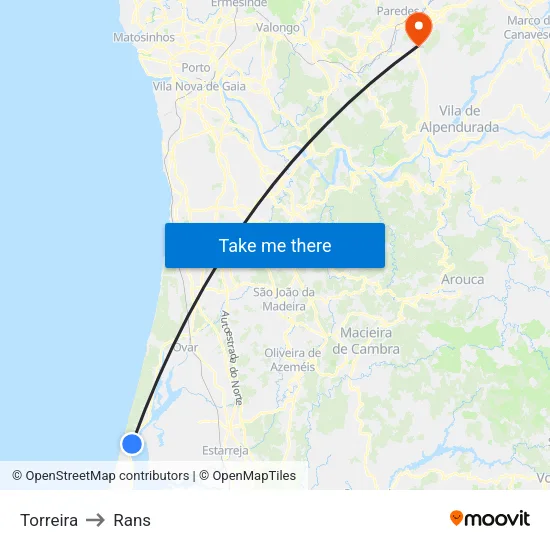 Torreira to Rans map