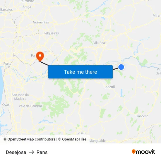 Desejosa to Rans map