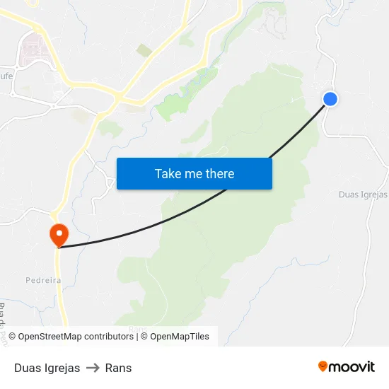 Duas Igrejas to Rans map