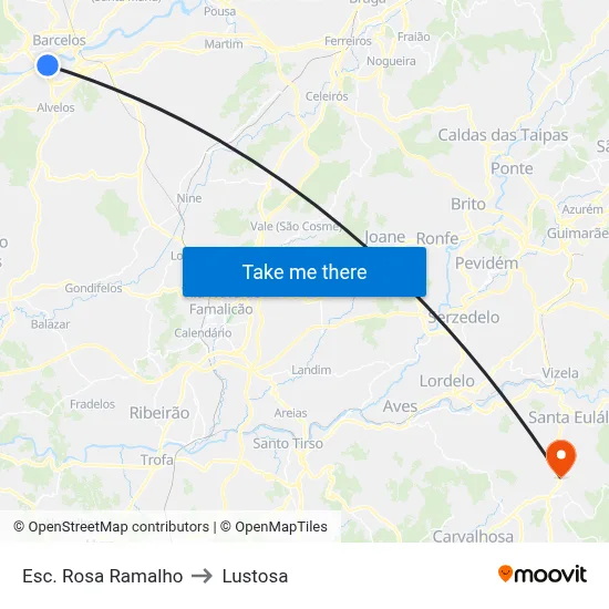 Esc. Rosa Ramalho to Lustosa map