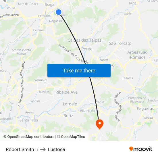 Robert Smith Ii to Lustosa map
