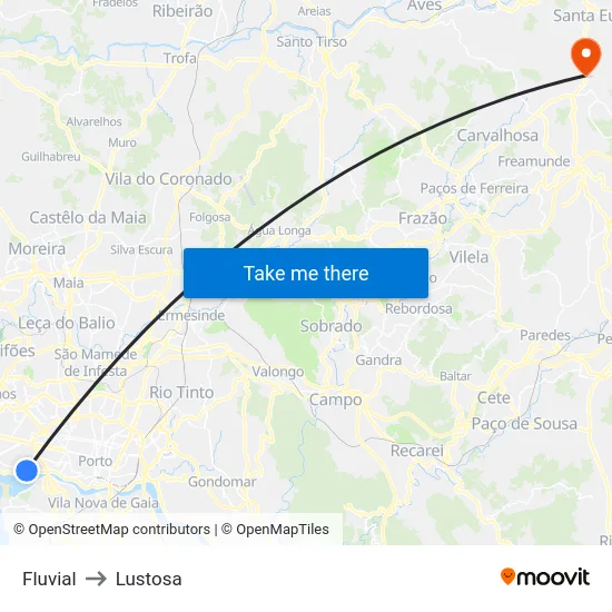 Fluvial to Lustosa map