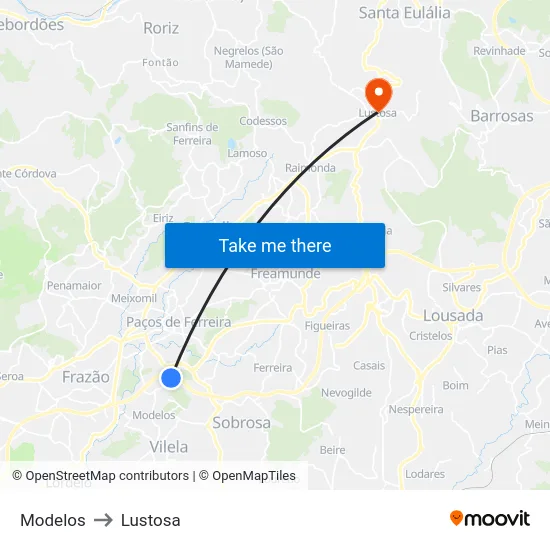 Modelos to Lustosa map