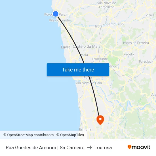 Rua Guedes de Amorim | Sá Carneiro to Lourosa map