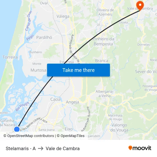Stelamaris - A to Vale de Cambra map