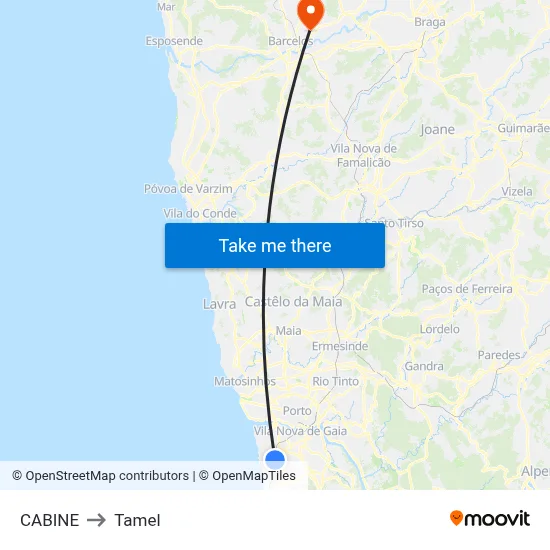 CABINE to Tamel map