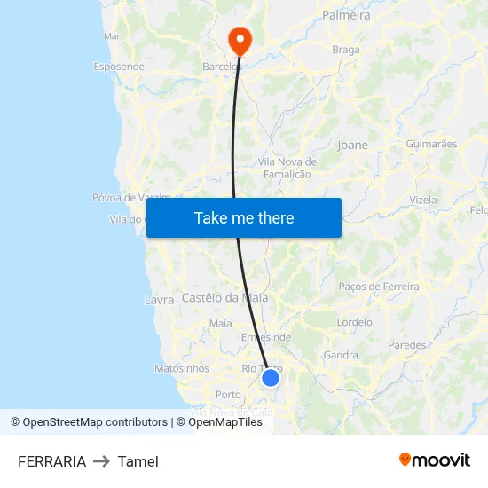 FERRARIA to Tamel map