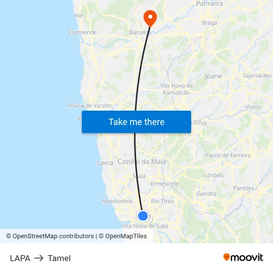 LAPA to Tamel map