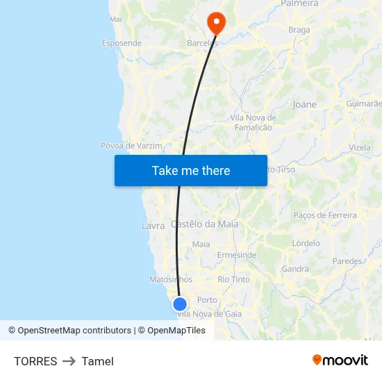 TORRES to Tamel map