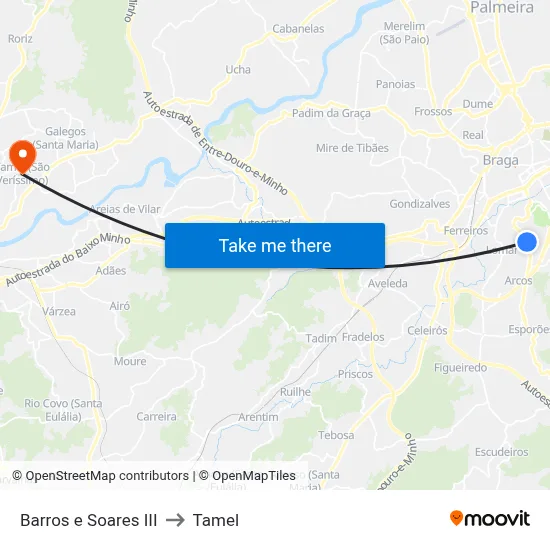 Barros e Soares III to Tamel map