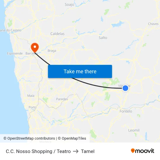 C.C. Nosso Shopping / Teatro to Tamel map