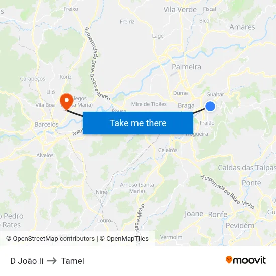 D João Ii to Tamel map