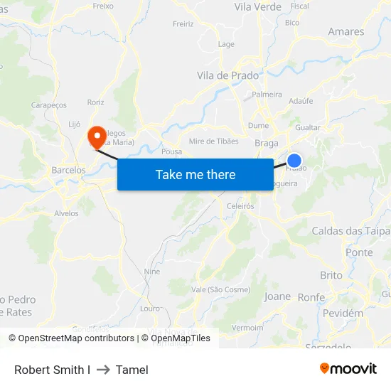 Robert Smith I to Tamel map