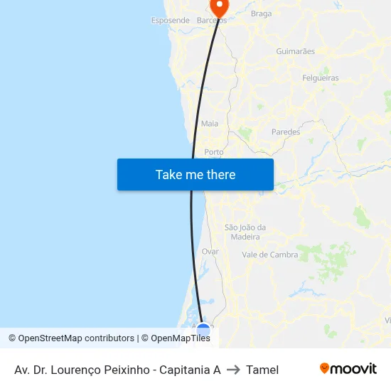 Av. Dr. Lourenço Peixinho - Capitania A to Tamel map