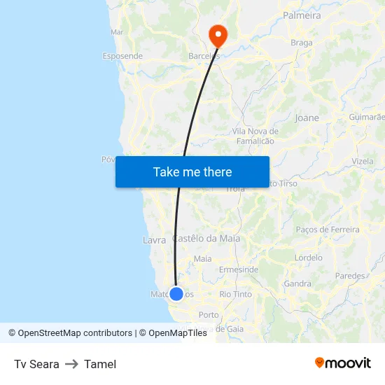 Tv Seara to Tamel map