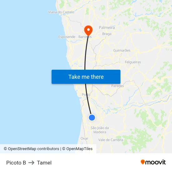 Picoto B to Tamel map