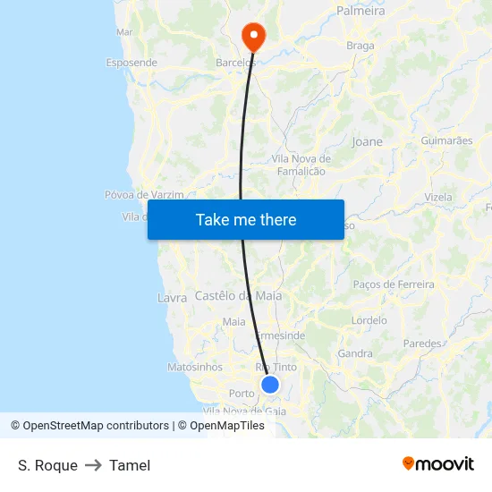 S. Roque to Tamel map