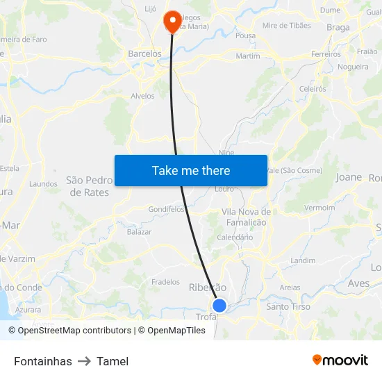 Fontainhas to Tamel map