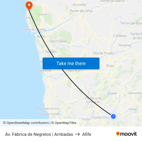 Av. Fábrica de Negrelos | Arribadas to Afife map