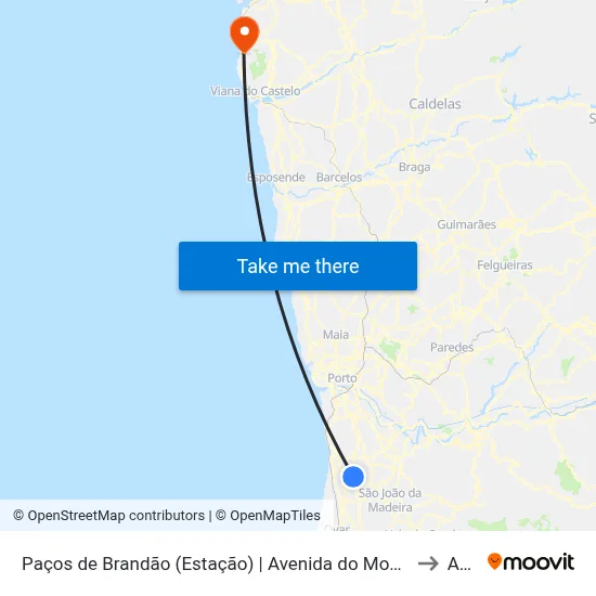 Paços de Brandão (Estação) | Avenida do Monte de Cima to Afife map