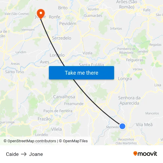 Caide to Joane map