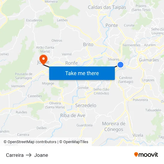 Carreira to Joane map