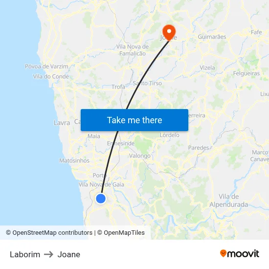 Laborim to Joane map