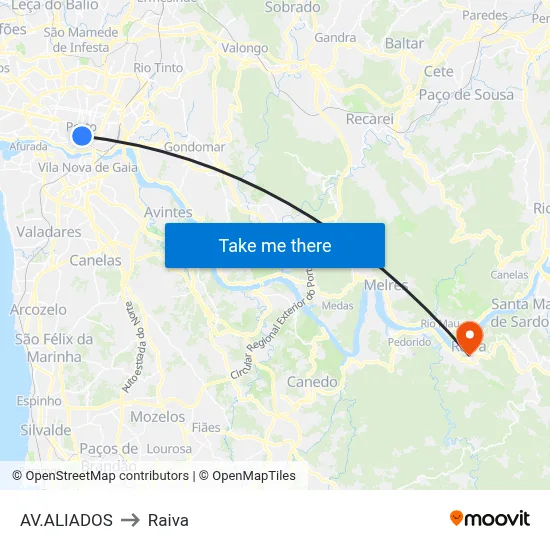 AV.ALIADOS to Raiva map