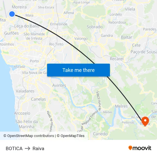 BOTICA to Raiva map