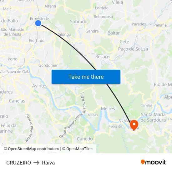 CRUZEIRO to Raiva map