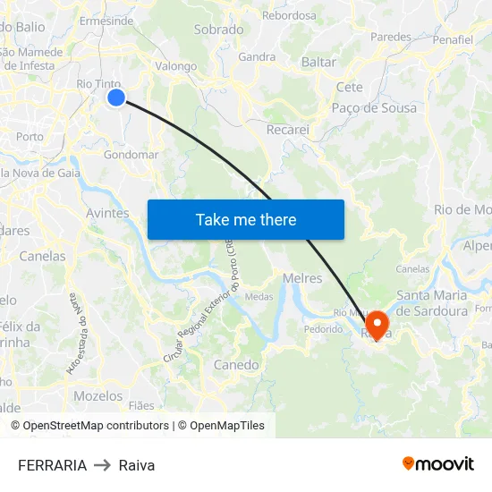 FERRARIA to Raiva map