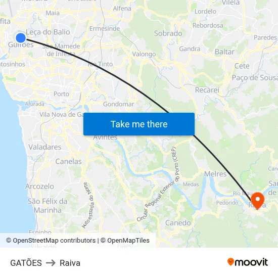 GATÕES to Raiva map