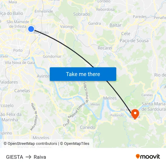 GIESTA to Raiva map