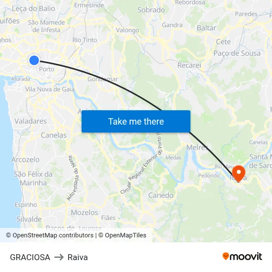 GRACIOSA to Raiva map