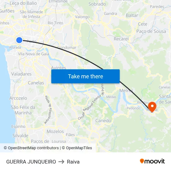 GUERRA JUNQUEIRO to Raiva map
