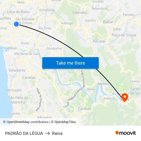 PADRÃO DA LÉGUA to Raiva map
