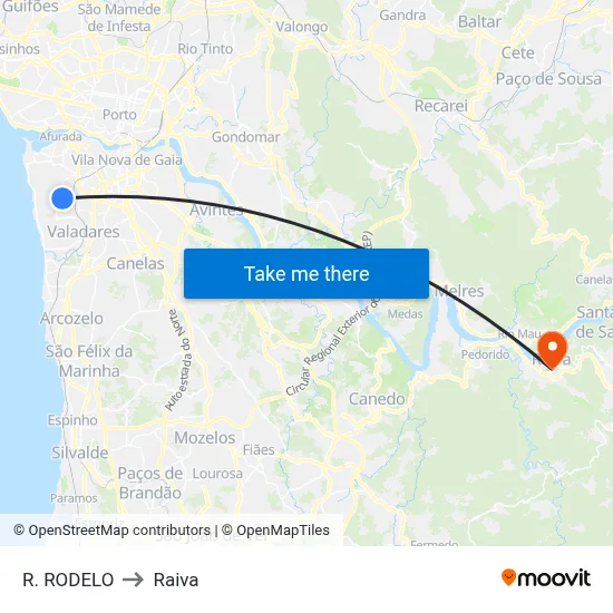 R. RODELO to Raiva map