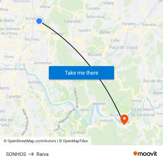SONHOS to Raiva map