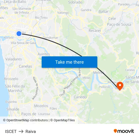 ISCET to Raiva map