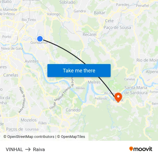 VINHAL to Raiva map