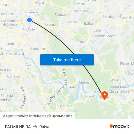 PALMILHEIRA to Raiva map