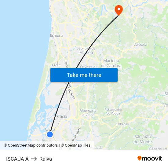 ISCAUA A to Raiva map