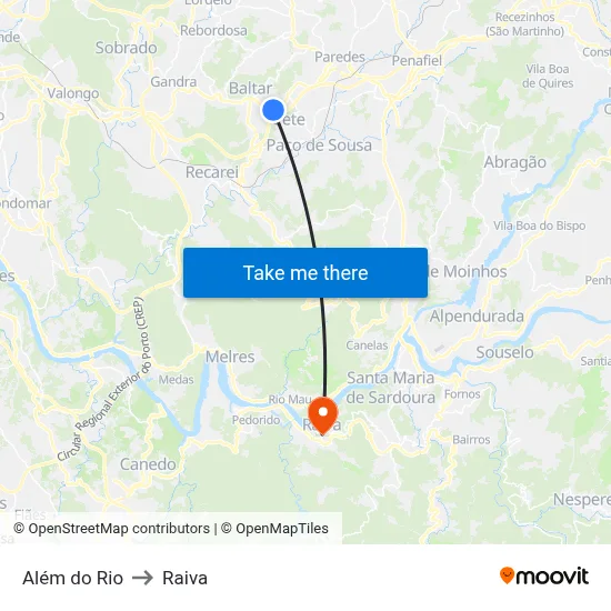 Além do Rio to Raiva map