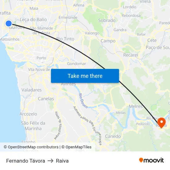 Fernando Távora to Raiva map