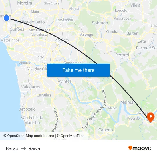 Barão to Raiva map