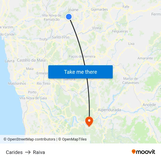Carides to Raiva map